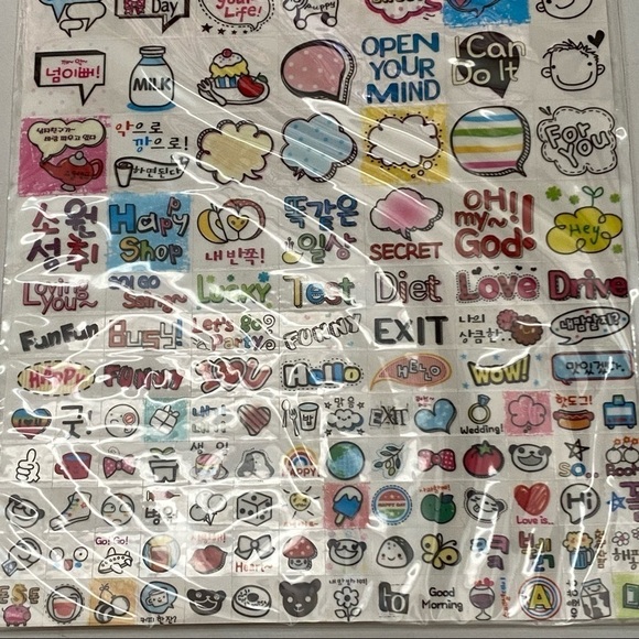 Set of 3 Korean Novelty Stickers - Picture 4 of 14